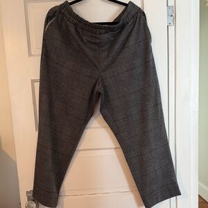 a new day Women’s Plaid Pull-on Trouser Pants - Black, Gray, & Maroon